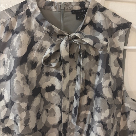 Theory Black and White Sleeveless Mini Nurita Dress - Picture 3 of 6